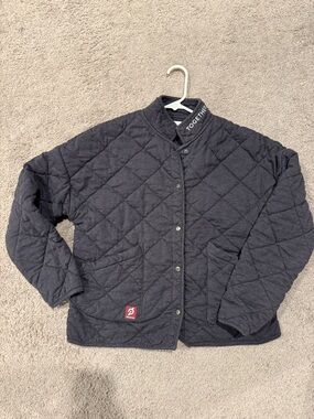 Peloton medium Quilted Button-Up Jacket in Dark Charcoal